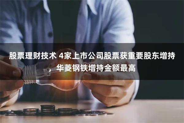 股票理财技术 4家上市公司股票获重要股东增持，华菱钢铁增持金额最高