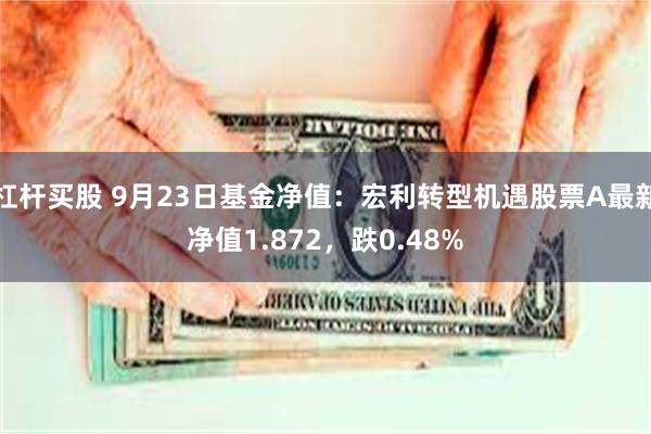 杠杆买股 9月23日基金净值：宏利转型机遇股票A最新净值1.872，跌0.48%